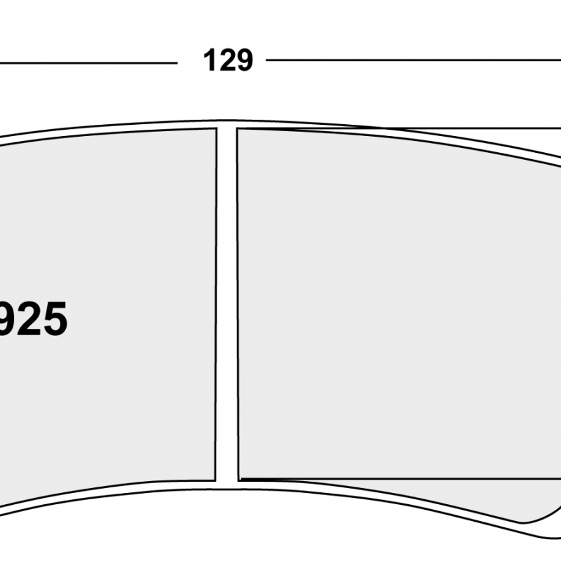 Sprint / medium distance compound with smooth bite. Race brake pads - Porsche 991 GT3R
rear brake pad